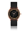 Дамски часовник в черно и розовозлатисто Emelia-0 снимка