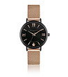 Дамски часовник в черно и розовозлатисто Emera-0 снимка