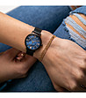 Дамски часовник в розовозлатисто и черно със син циферблат Aliz-1 снимка