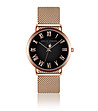 Розовозлатист дамски часовник с черен циферблат Lorain-0 снимка