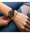 Дамски часовник в розовозлатисто и черно Lorain-1 снимка