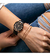 Дамски часовник в черно и розовозлатисто Lorain-1 снимка