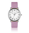 Сребрист дамски часовник с бял циферблат и розова каишка Lala-0 снимка