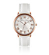 Дамски часовник в бяло и розовозлатисто Lorain-0 снимка