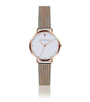 Дамски часовник Lolly в бяло, сребристо и розовозлатисто снимка