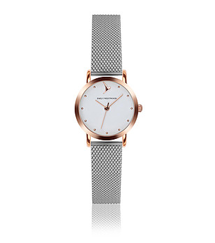Розовозлатист дамски часовник Lorrena със сребриста верижка снимка