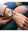 Сребрист дамски часовник с мрежеста верижка Tassia-1 снимка