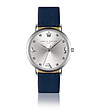 Сребрист дамски часовник със синя каишка Tassia-0 снимка