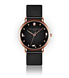 Дамски часовник в розовозлатисто и черно с верижка Viv-0 снимка