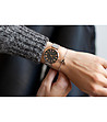 Сребрист дамски часовник Tolla с черен циферблат-1 снимка