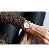 Розовозлатист дамски часовник Lolly с бял циферблат-1 снимка