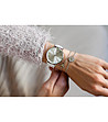 Дамски часовник в сребристо и бяло Dotty-1 снимка