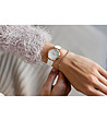 Дамски часовник в бяло и розовозлатисто Sienna-1 снимка