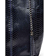 Дамска чанта с релеф в тъмносин цвят Lornita-2 снимка