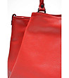 Дамска чанта от естествена кожа в червено Kalia-2 снимка