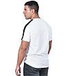 Памучна мъжка тениска в бяло и черно Olaf-1 снимка