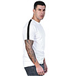 Памучна мъжка тениска в бяло и черно Olaf-2 снимка