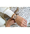 Черен дамски часовник Anabel с розовозлатист корпус-1 снимка