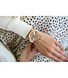 Бял дамски часовник Anabel с розовозлатист корпус-1 снимка