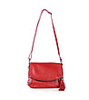 Червена дамска чанта от естествена кожа Holly-0 снимка