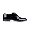 Лачени черни мъжки обувки от естествена кожа Brady-2 снимка