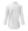 Бяла памучна дамска риза със 7/8 ръкави Nona-1 снимка
