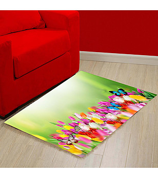 Постелка с принт Многоцветни лалета 52х75 см снимка