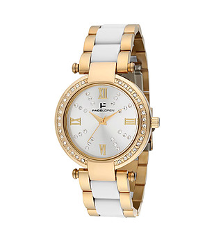 Дамски часовник в златисто и бяло Delia снимка