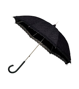 Черен чадър с дантела снимка