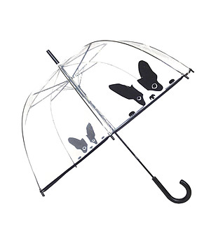 Прозрачен чадър с принт Куче снимка