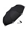 Черен сгъваем чадър с фенерче и светлоотразителни ъгли-0 снимка