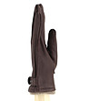 Кафяви дамски ръкавици от естествена кожа Rose-3 снимка