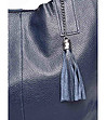 Дамска кожена чанта в тъмносиньо Lizette-2 снимка