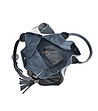 Дамска кожена чанта в тъмносиньо Lizette-3 снимка