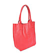 Дамска кожена чанта в червено Lizette-1 снимка