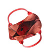 Дамска кожена чанта в червено Lizette-3 снимка