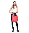 Дамска кожена чанта в червено Lizette-4 снимка