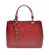 Дамска кожена чанта Megan в червено-1 снимка