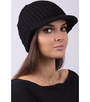 Черна дамска шапка Rita снимка