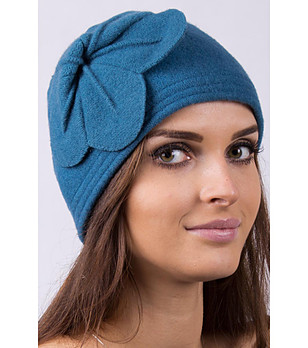 Синя дамска вълнена шапка Gabi снимка