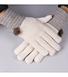 Дамски ръкавици в цвят крем Berta-0 снимка