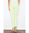 Дамски слим панталон в цвят лимон Selma-1 снимка
