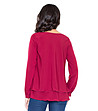 Дамска блуза в цвят бордо с двупластова основа Kalista-1 снимка