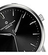 Сребрист мъжки часовник с черен циферблат Ron-2 снимка