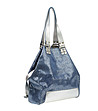 Дамска кожена чанта в синьо Adel-1 снимка