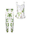 Дамска пижама в бяло с флорален принт Erika-2 снимка
