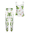 Дамска пижама в бяло с флорален принт Erika-3 снимка