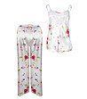 Дамска бяла пижама с флорален принт Erika-2 снимка