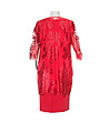 Комплект от рокля и дантелено сако в червено Carla-2 снимка