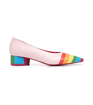 Многоцветни дамски кожени обувки Karra снимка